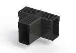 Threshold Drain Tee Black Aluminium Grate